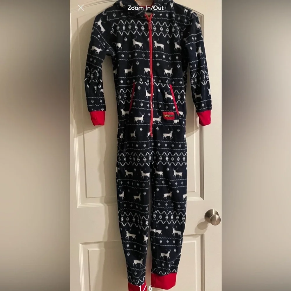 Tipsy Elves Black and White Reindeer Jumpsuit